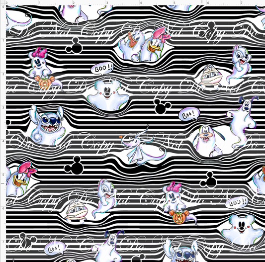 Boo-tiful Spirits - Character Stripes - BW - Small Scale