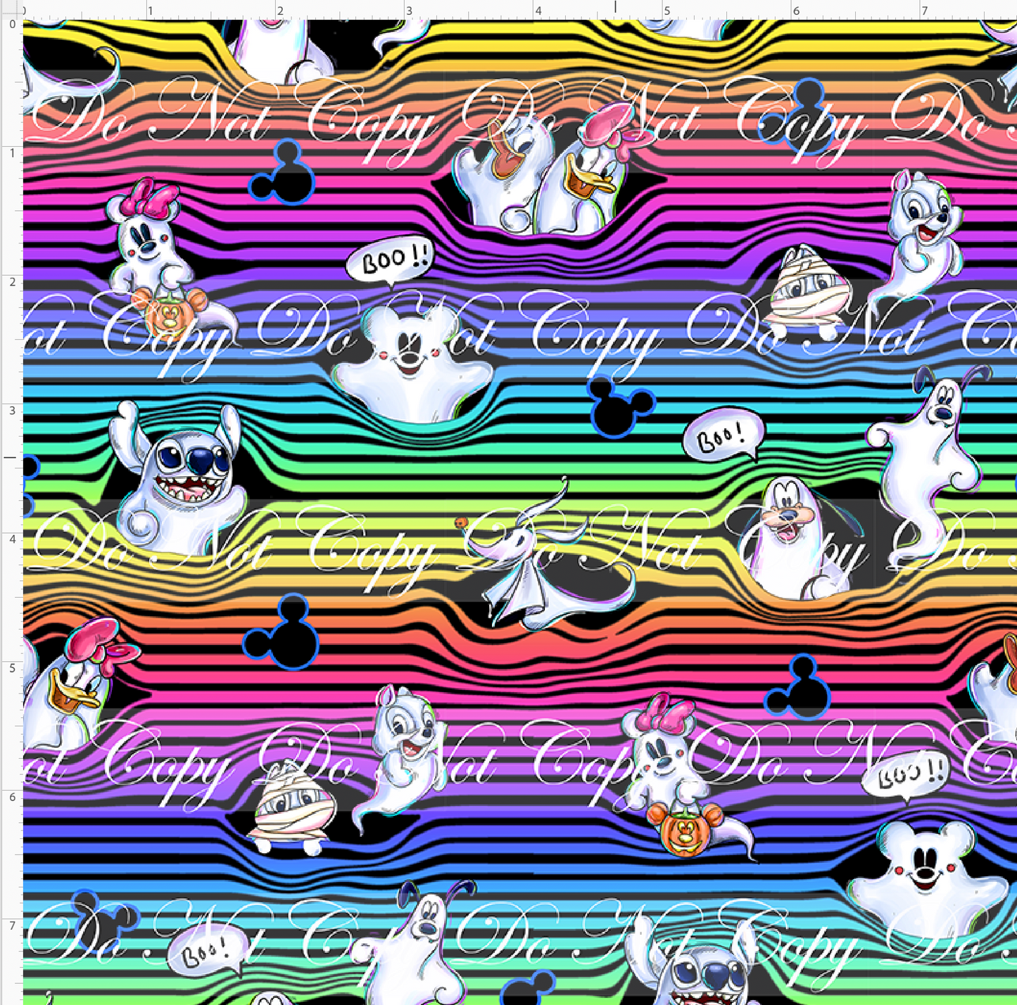 Boo-tiful Spirits - Character Stripes - Rainbow - Small Scale
