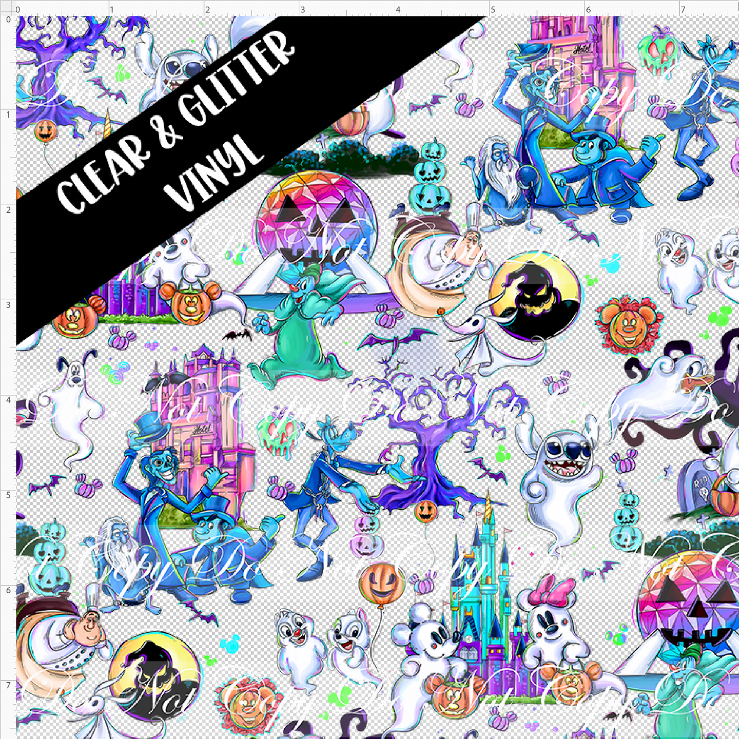 Boo-tiful Spirits - Main - Small Scale - CLEAR & GLITTER VINYL