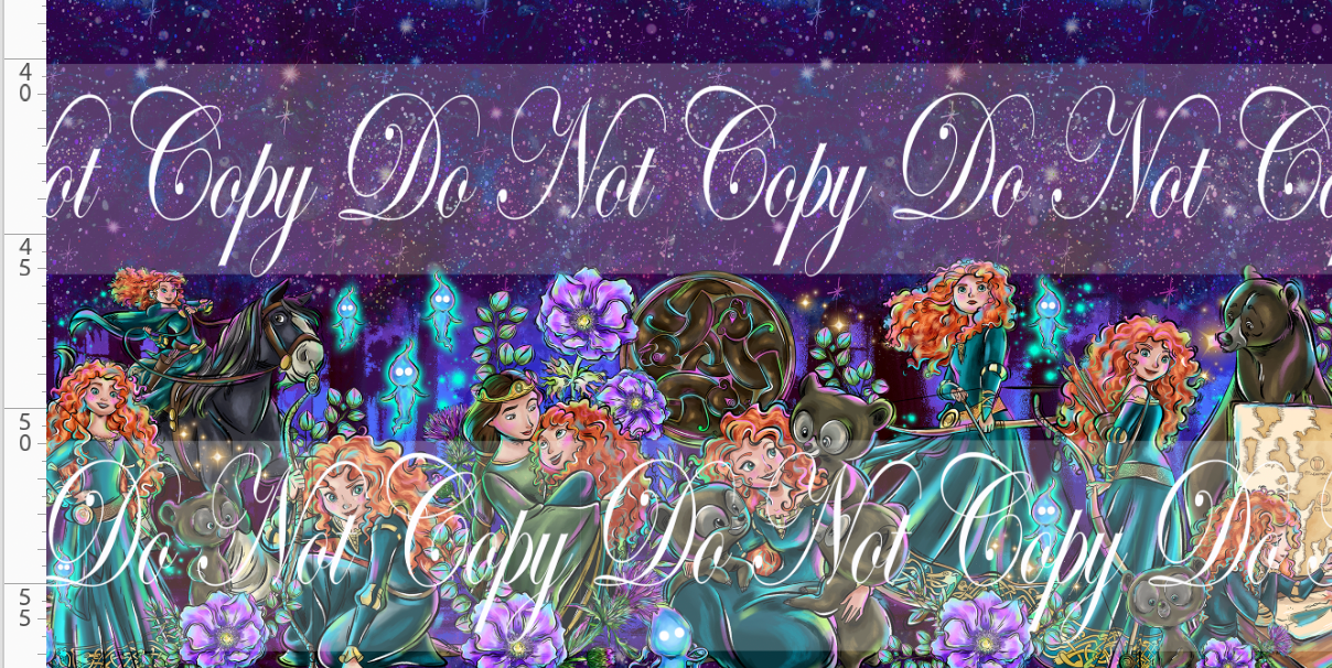 Brave at Heart - Double Border - purple