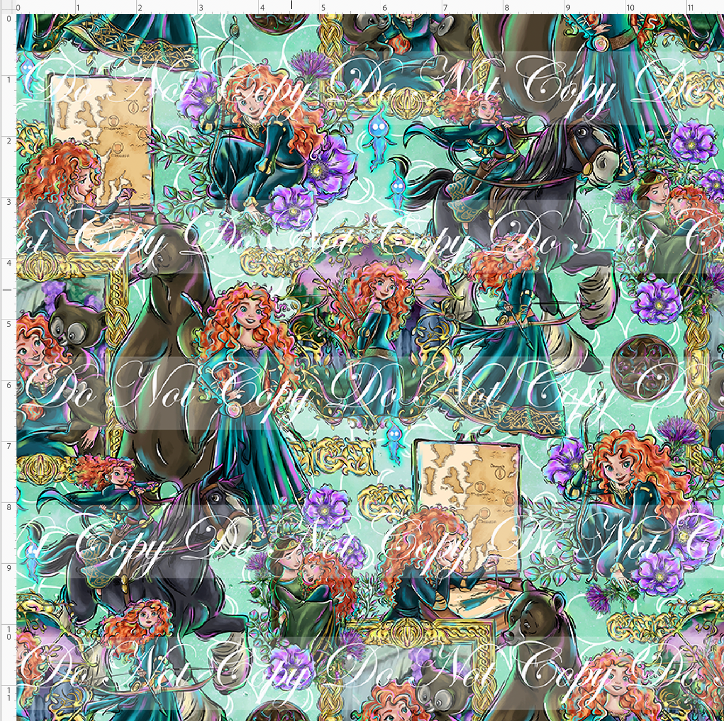 Brave at Heart - Main - sea foam - REGULAR SCALE