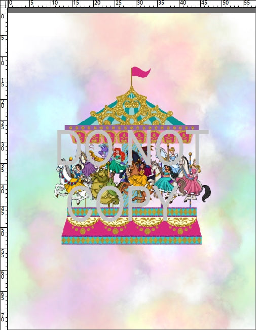 Carousel Dreams - Full Size Blanket Panel 58W x 72H