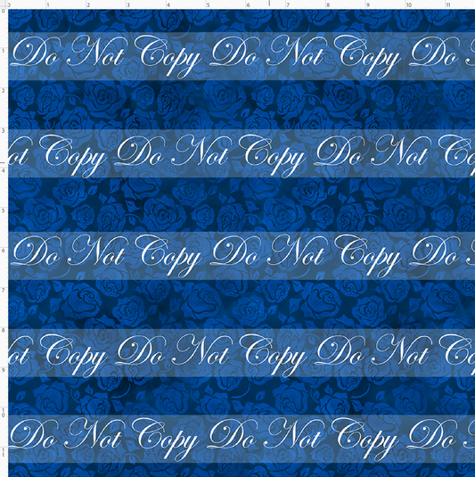 Castle of Roses - Background Roses - Navy Blue