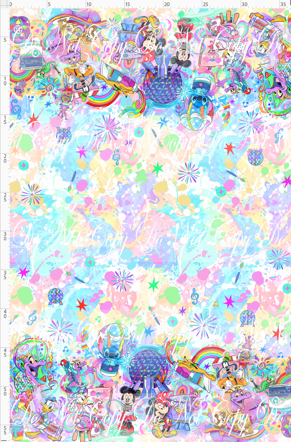 Celebrate the arts - double border - color