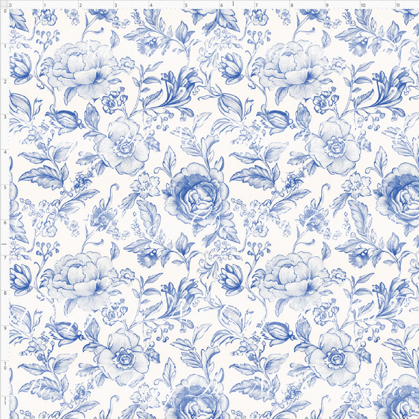 Chinoiserie Floral - Blue - Small Scale