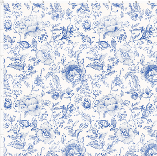 Chinoiserie Floral - Blue - Small Scale