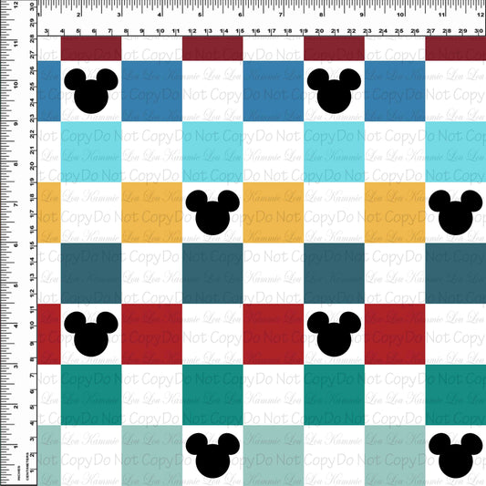 Christmas Cruise - Mouse checker - yellow - regular scale (12x12)