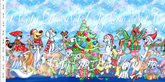 Christmas Dogs - Double Border