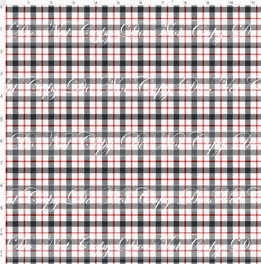 Christmas Mouse Classic - plaid - black white - regular scale