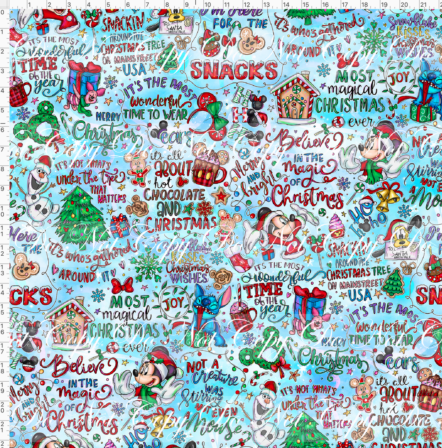 Christmas Mouse Favorite Doodles-Main-Blue-Large Scale