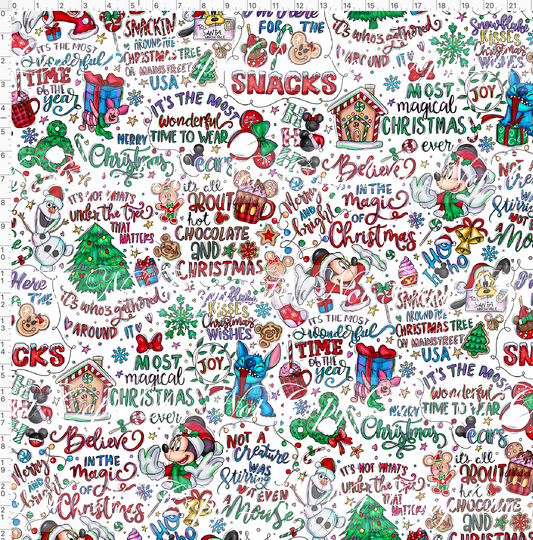 Christmas Mouse Favorite Doodles - Main - White - Large Scale