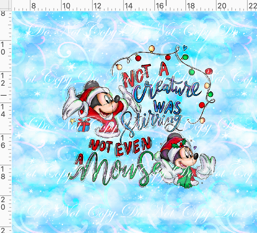 Christmas Mouse Favorite Doodles-Panel-Blue-Mouse-adult
