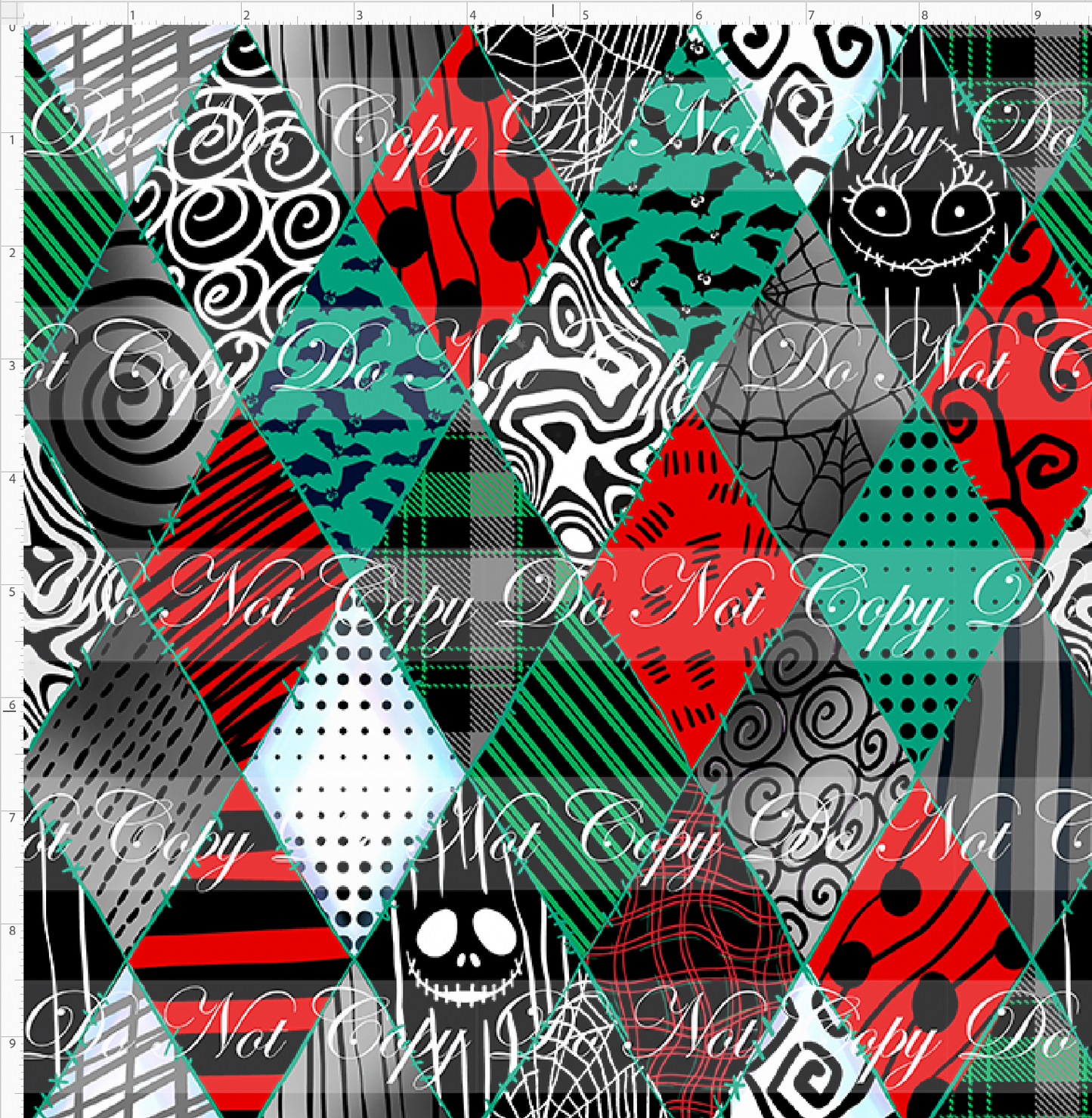 Christmas Town-Argyle Patches-Regular Scale