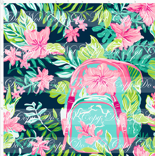 Classroom Chic - Navy Tropical Backpack