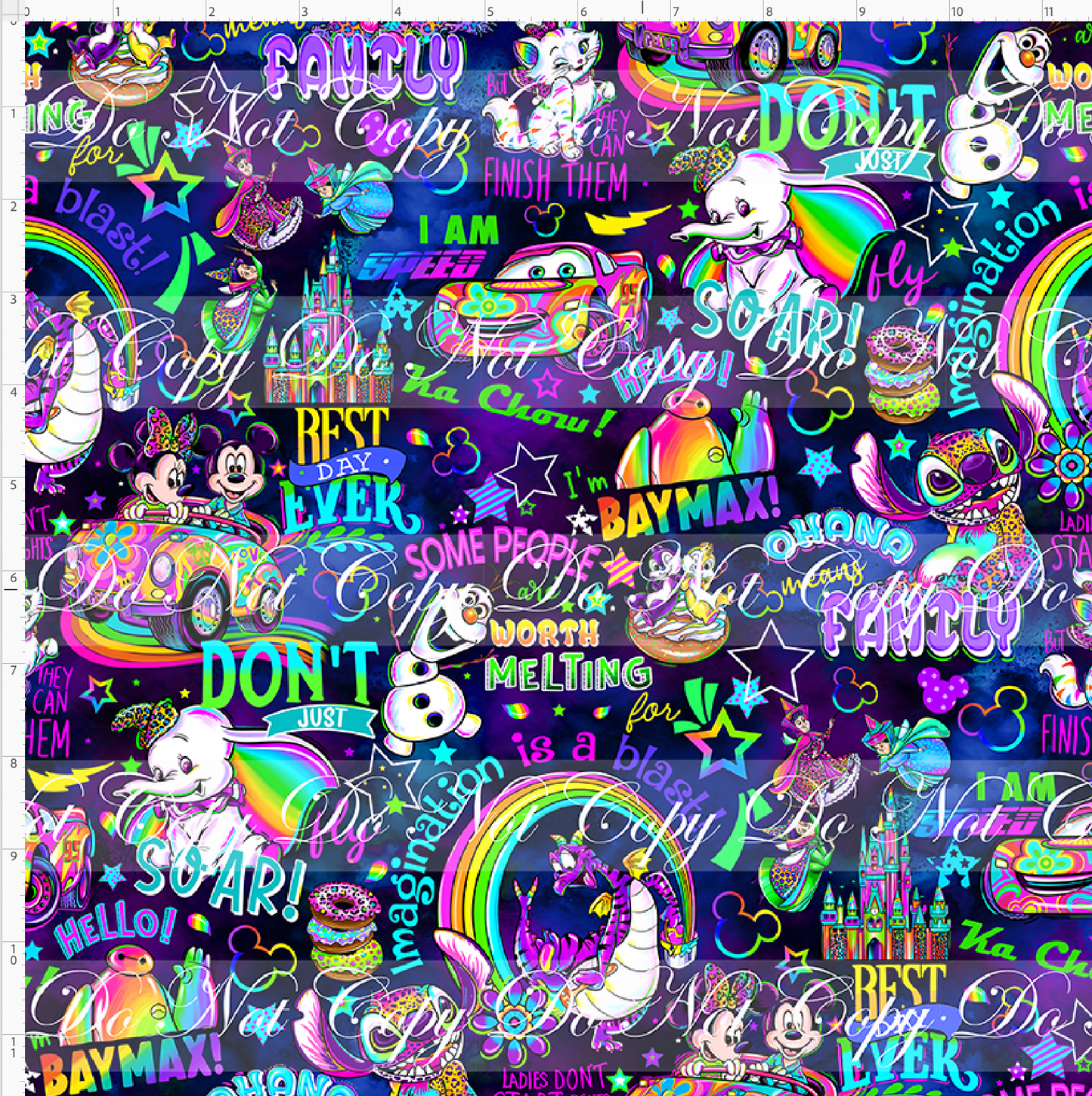 Colorful Kingdom - Words - Navy - REGULAR SCALE