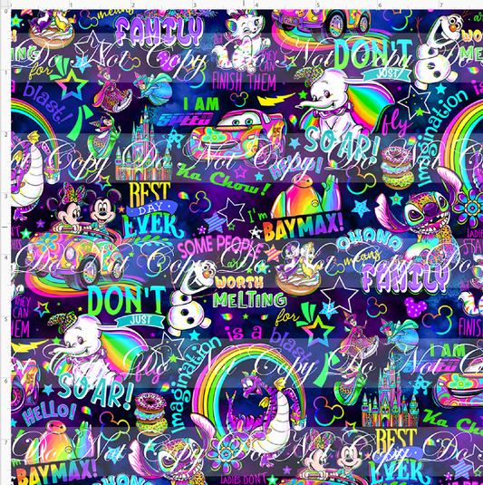 Colorful Kingdom - Words - Navy - SMALL SCALE