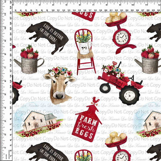 Country Roads - Farm Toss - White