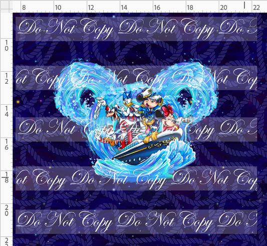 Cruise into Magic-Panel-Full Body Characters-Navy-adult
