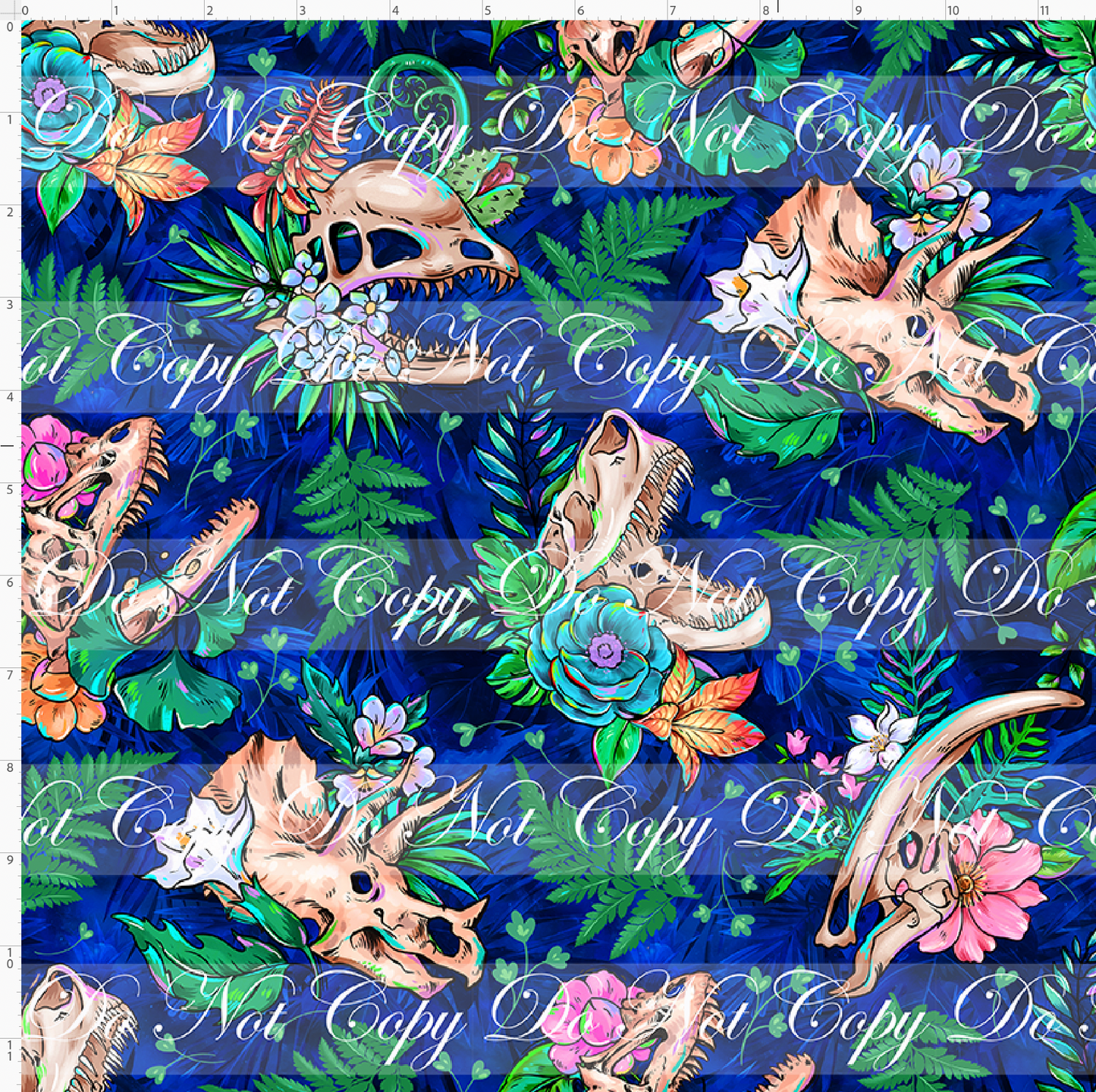 Dino Expedition - Bones - navy - regular scale