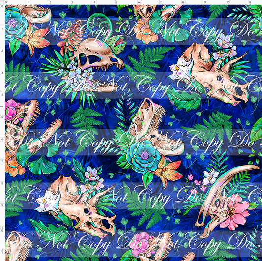 Dino Expedition - Bones - navy - regular scale