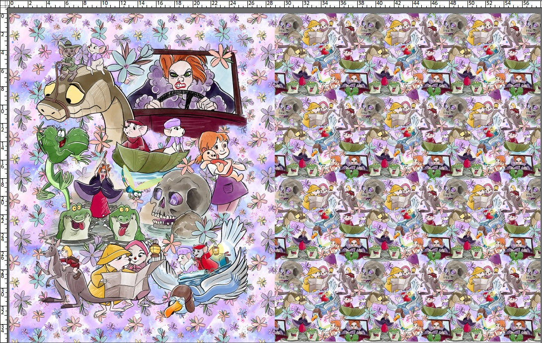 Down Under - Childrens Blanket Panel 58W x 36H