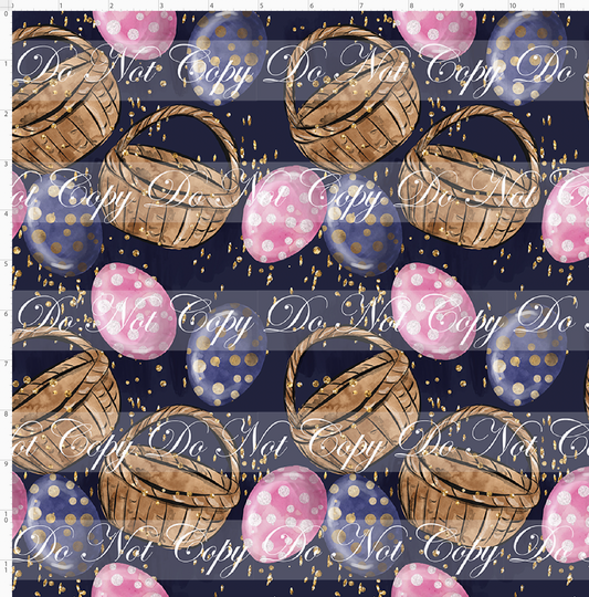 Easter Wonderland - Egg & Basket Toss on Navy