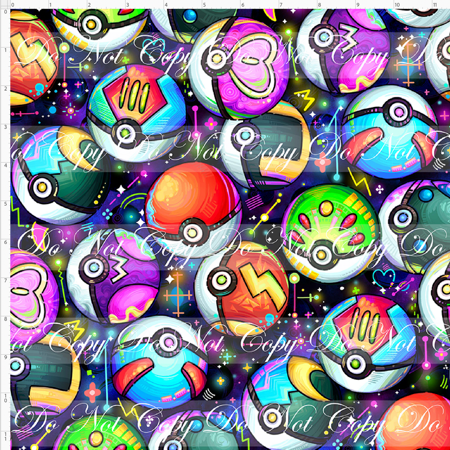 Elemental Critters - POKE BALLS - Blue purple background