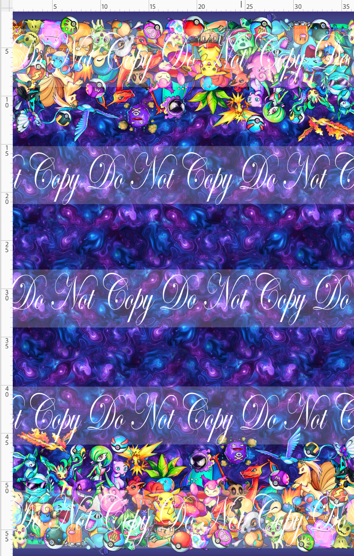 Elemental Critters - double border - navy purple background