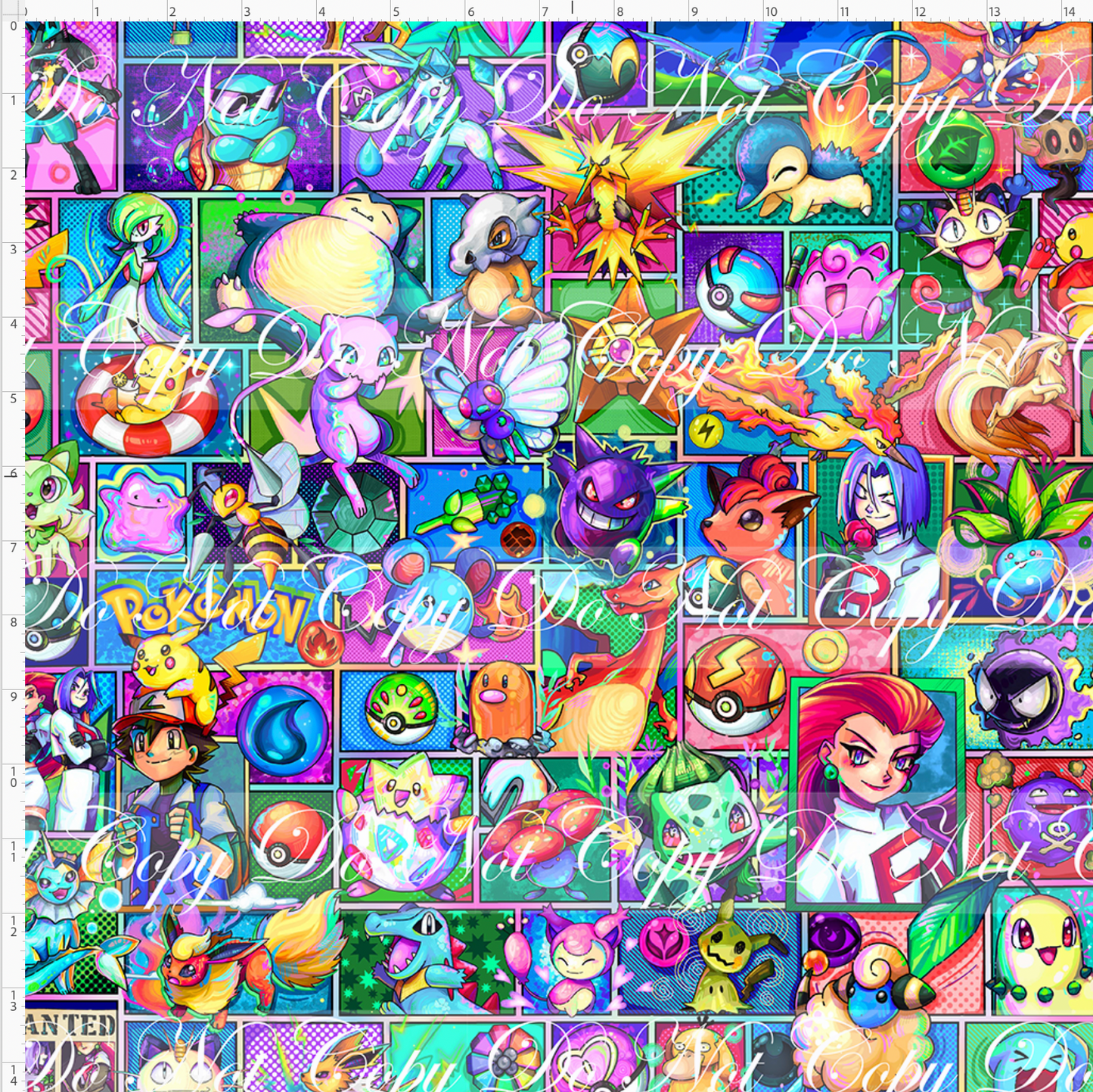 Elemental Critters - squares - small scale