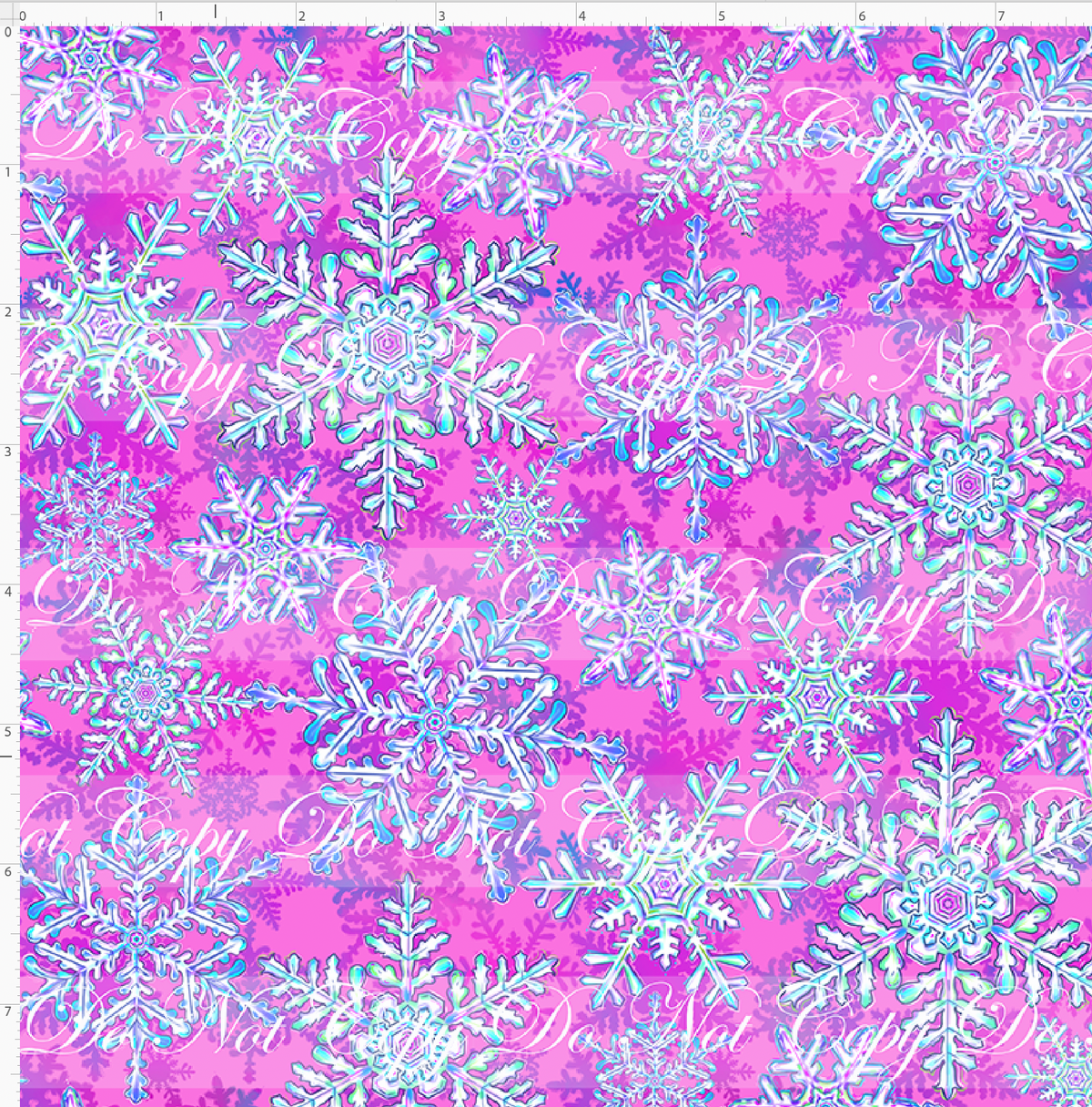 Enchanted Forrest - snowflakes - pink