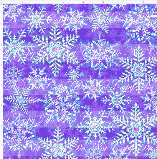 Enchanted Forrest - snowflakes - purple