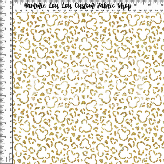 Endless Essentials - Wild Silhouettes - Gold Glitter on White - Small Scale