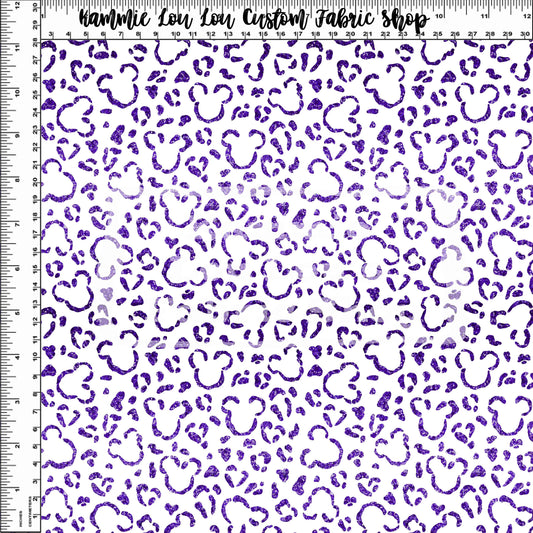 Endless Essentials - Wild Silhouettes - Grape Glitter on White - Small Scale