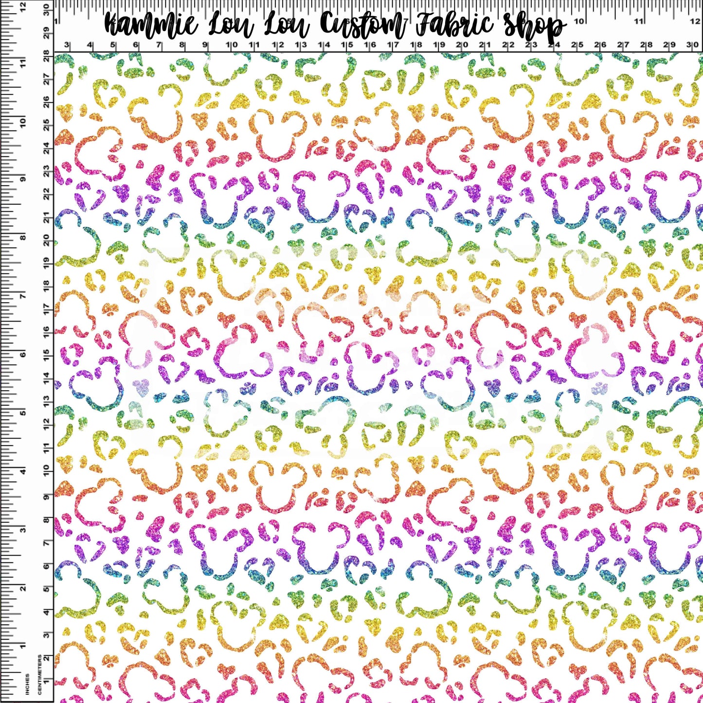 Endless Essentials - Wild Silhouettes - Rainbow Glitter on White - Small Scale