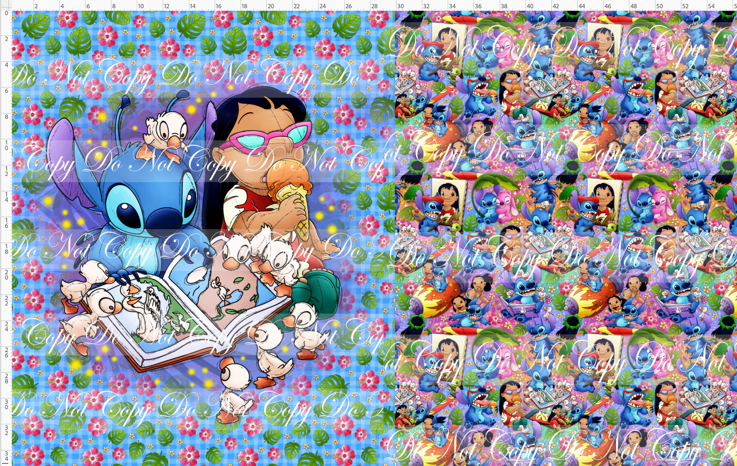 Family Stitches - Childrens Blanket Panel 58W x 36H