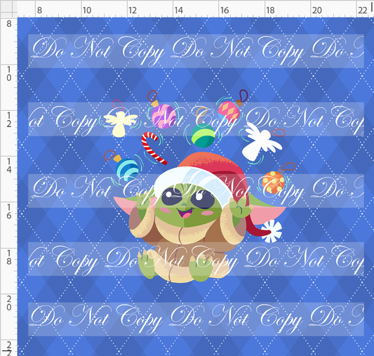 Festive Christmas - Panel - Baby - Cornflower - Adult
