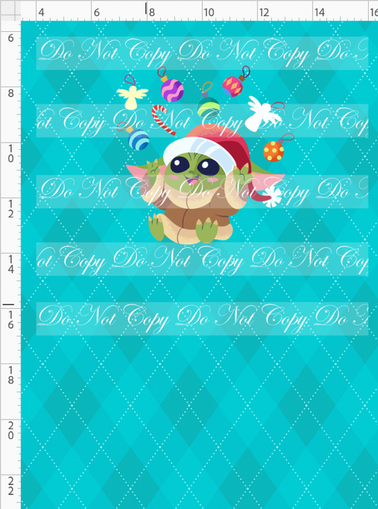 Festive Christmas - Panel - Baby - Turquoise - child