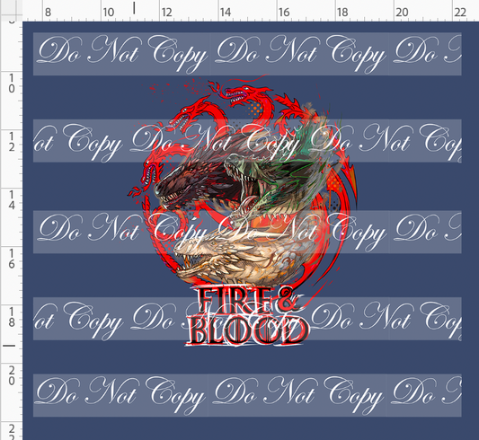 Fire and Blood-Panel-3 dragons fire and blood-blue-adult