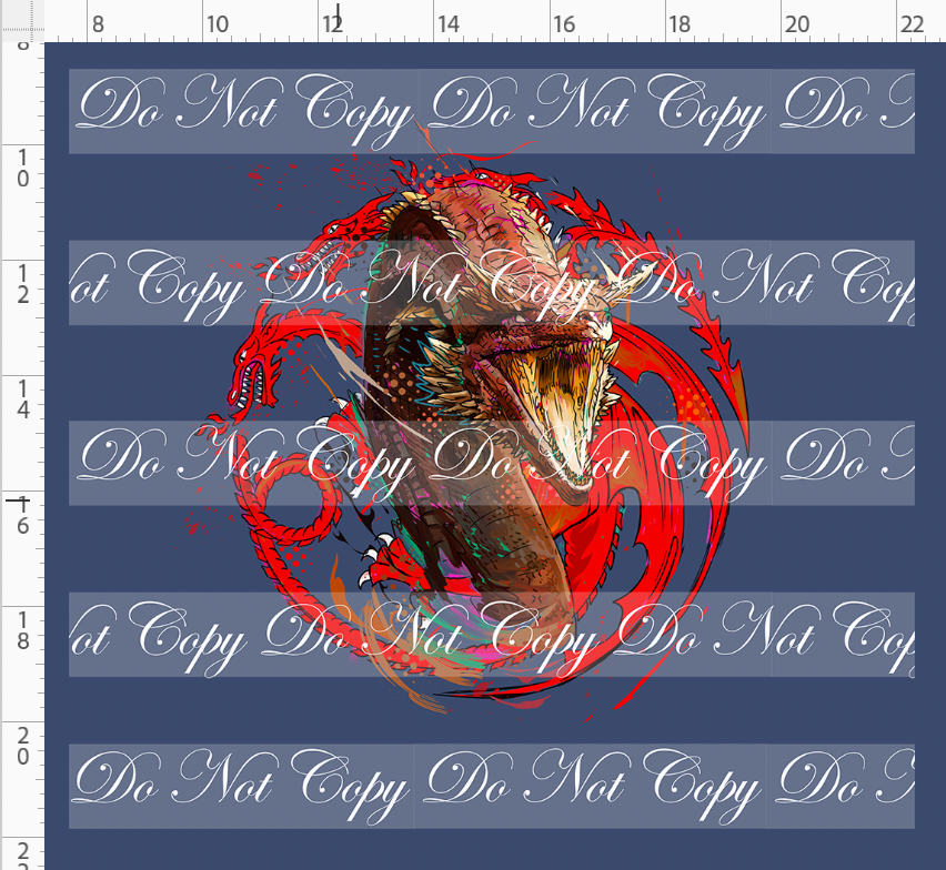 Fire and Blood-Panel-Red Dragon-blue-adult
