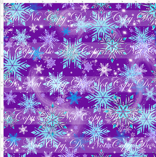 Forever Frozen - snowflakes - purple
