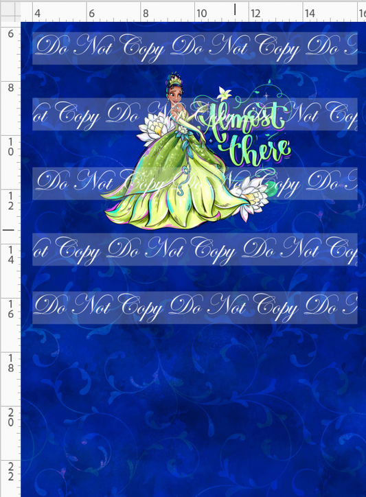 Frogs & Fireflies-Panel for main-blue-princess-child