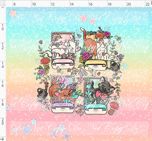 Garden Seed Packet-Cats-panel-colorful-adult