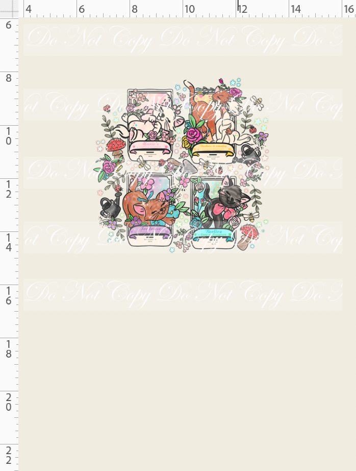 Garden Seed Packet-Cats-panel-off white-child