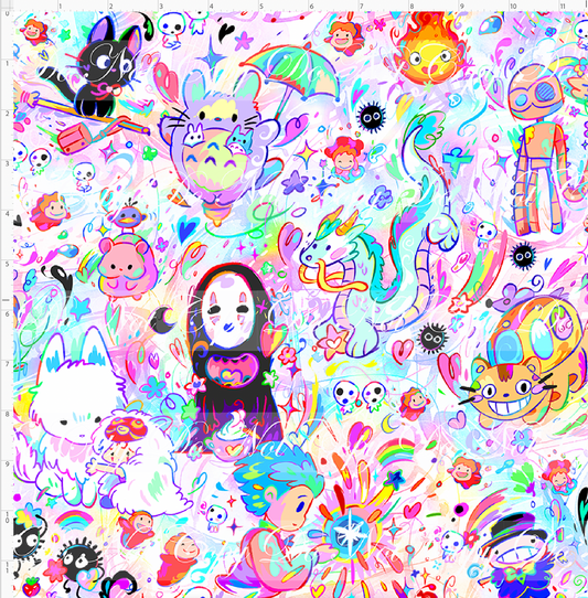 Ghibili Doodles - main - rainbow - REGULAR SCALE