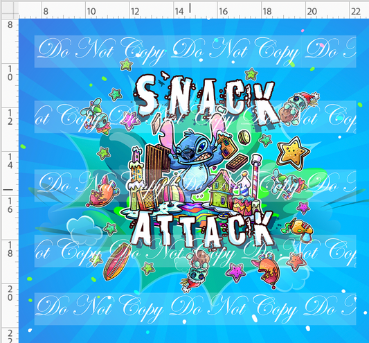 Gingerbread 626 - Panel - Attack - Blue - Adult