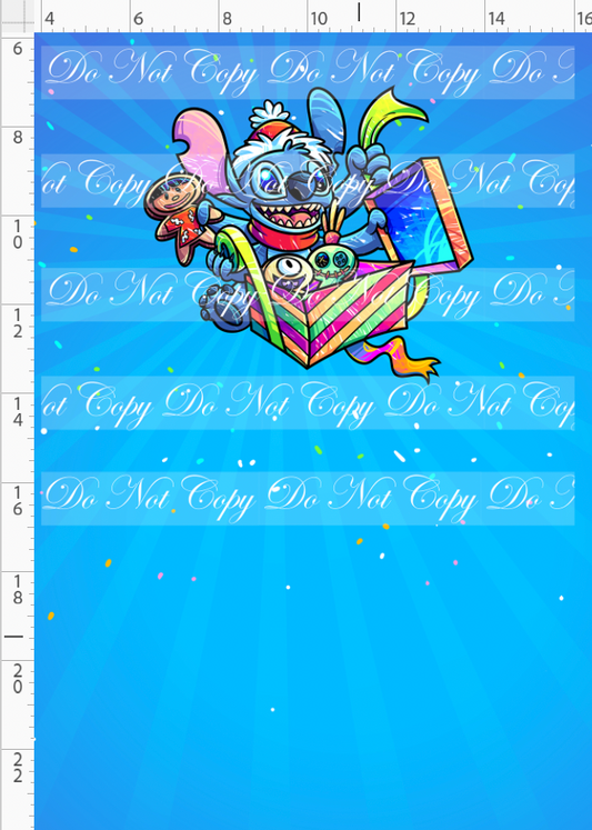Gingerbread 626 - Panel - Present - blue - child
