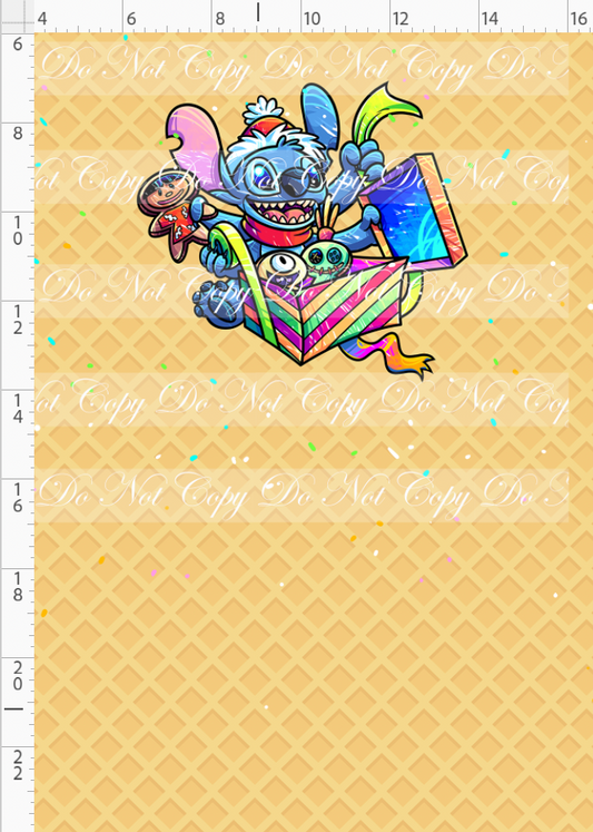 Gingerbread 626 - Panel - Present - waffle - child