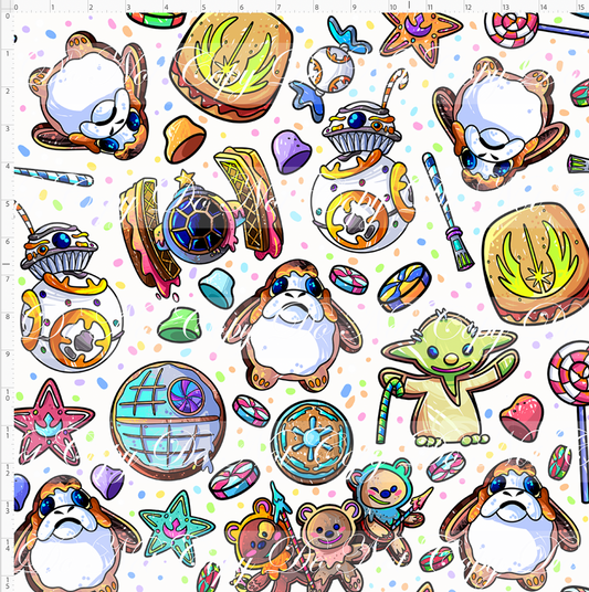 Gingerbread Galaxy - cookie coord - white - large scale