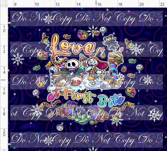 Gingerbread NBC - panel - love bite - swirls - adult