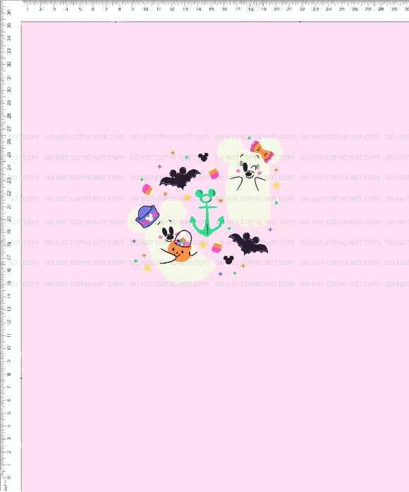 Halloween Cruise - Panel - Pink - Adult